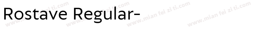 Rostave Regular字体转换